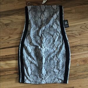 Snake Print Bodycon Skirt